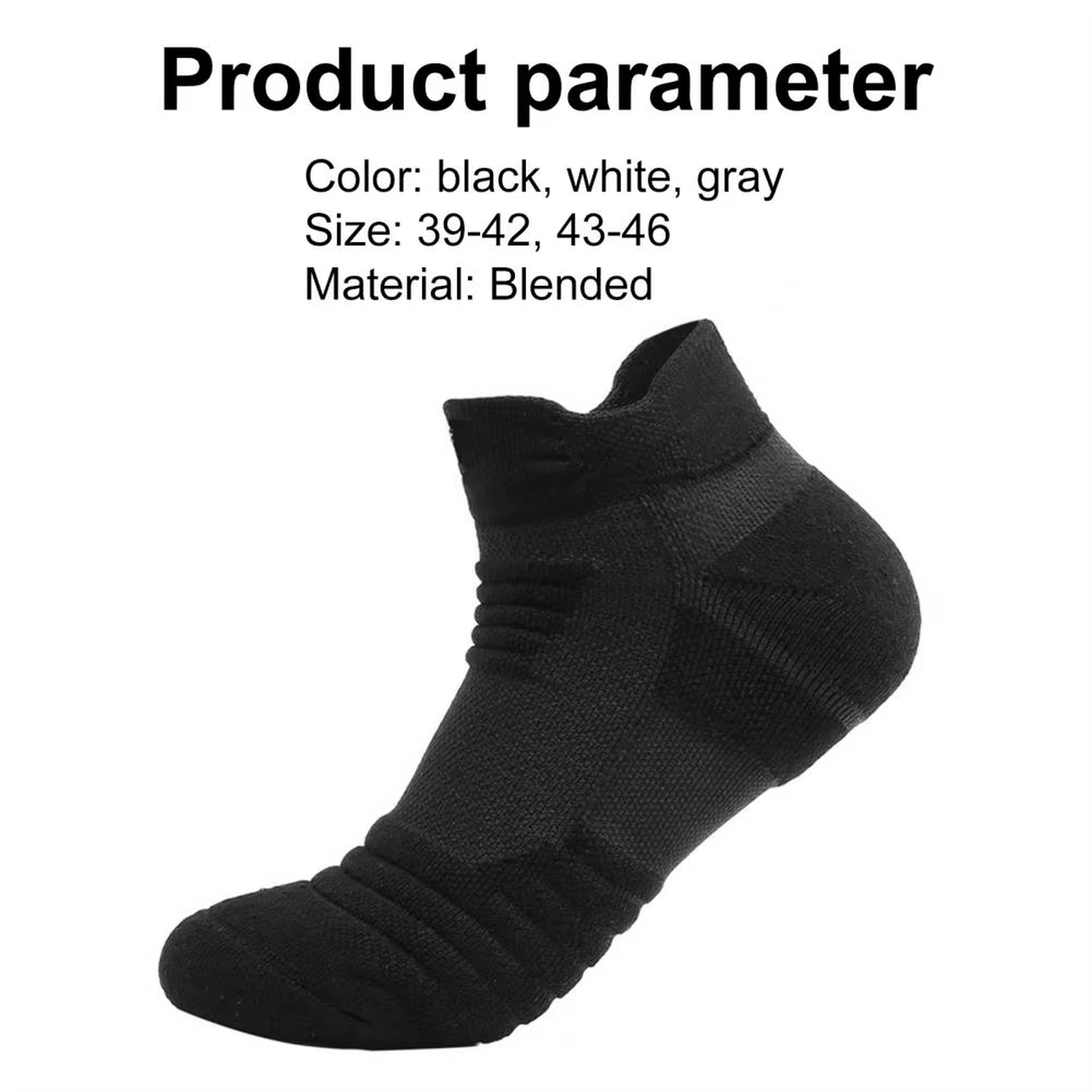  Premium Thick Solid Color Running & Sports Socks - Soft, Breathable Comfort