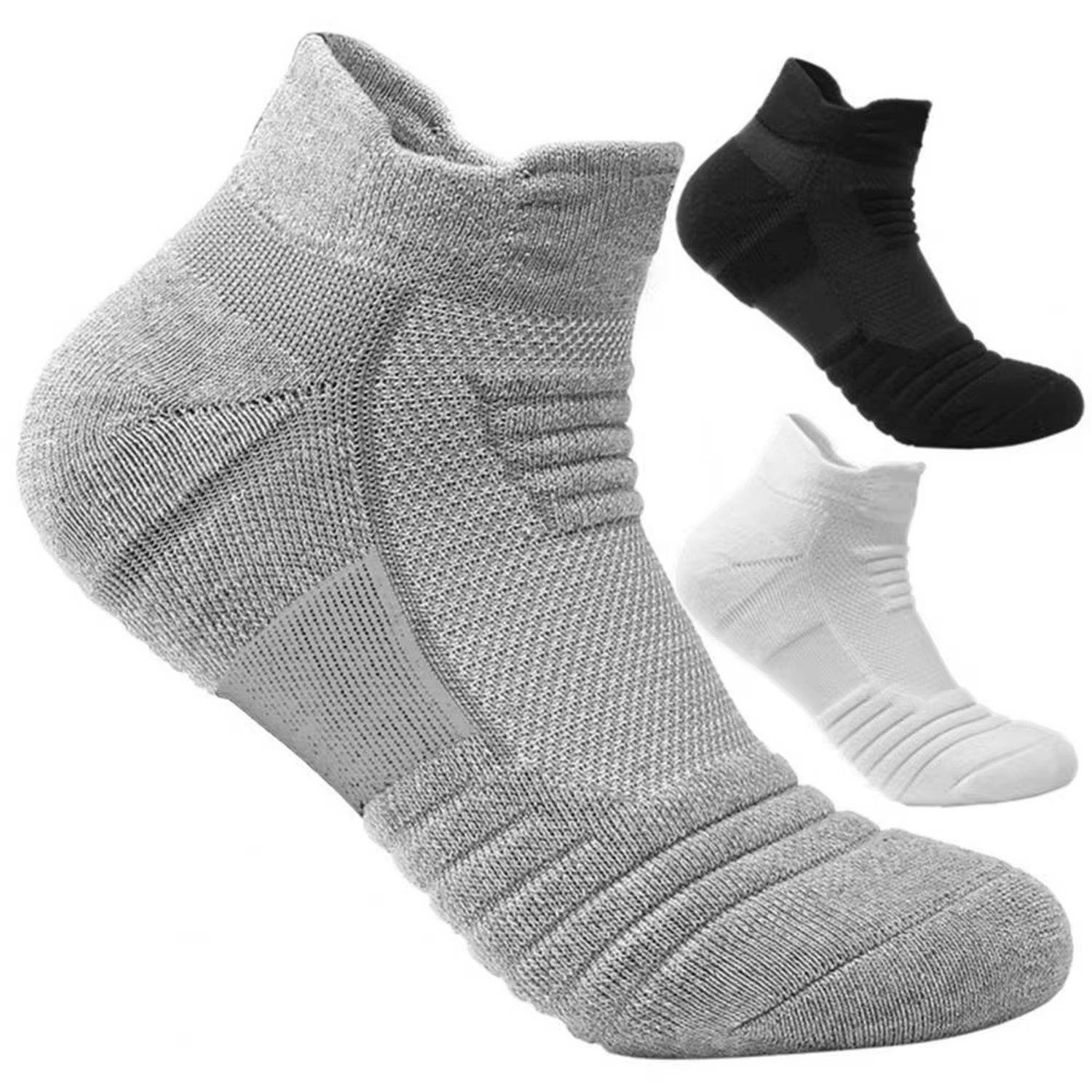  Premium Thick Solid Color Running & Sports Socks - Soft, Breathable Comfort